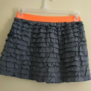 🌞J. Crew Ruffled Gray Skirt